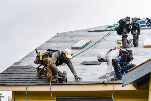 Professional Gutter Installation technician working in High Ridge, MO